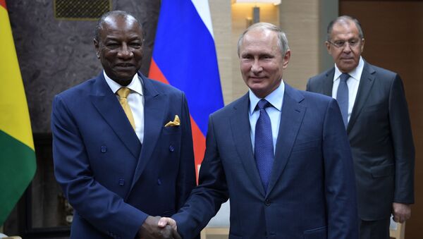 俄羅斯總統普京與幾內亞共和國總統孔戴 - 俄羅斯衛星通訊社