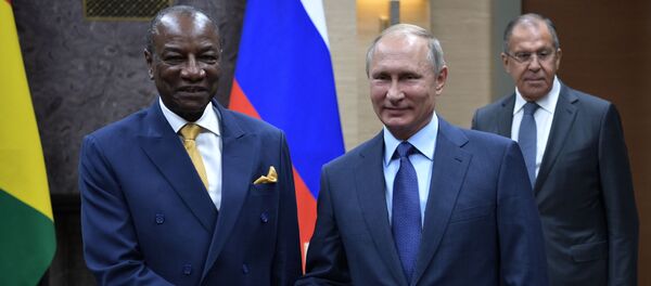 俄罗斯总统普京与几内亚共和国总统孔戴 - 俄罗斯卫星通讯社