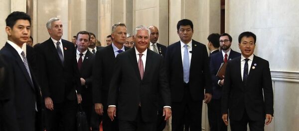 美国务卿抵京访华 - 俄罗斯卫星通讯社