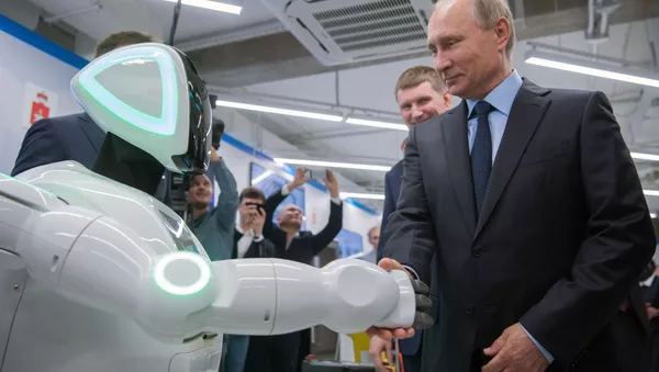 Президент РФ Владимир Путин во время посещения АО ЭР-Телеком Холдинг в Перми - 俄羅斯衛星通訊社