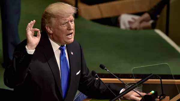 Президент США Дональд Трамп выступает на заседании Генеральной Ассамблеи ООН в Нью-Йорке - 俄羅斯衛星通訊社
