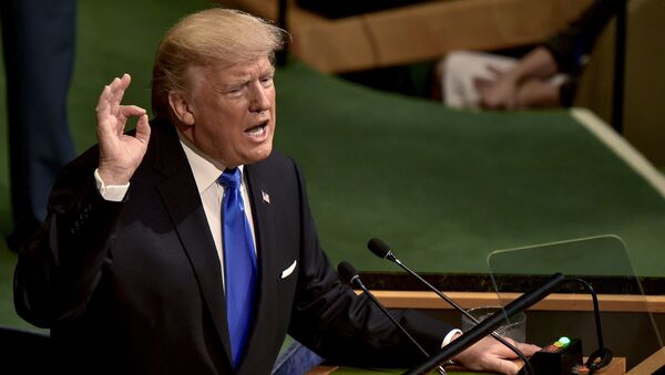 Президент США Дональд Трамп выступает на заседании Генеральной Ассамблеи ООН в Нью-Йорке - 俄罗斯卫星通讯社