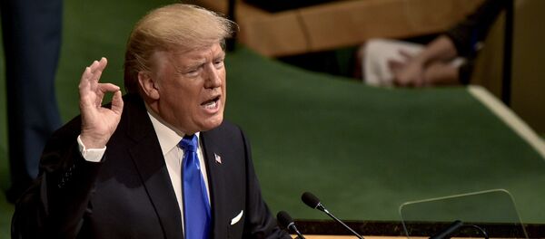 Президент США Дональд Трамп выступает на заседании Генеральной Ассамблеи ООН в Нью-Йорке Президент США Дональд Трамп выступает на заседании Генеральной Ассамблеи ООН в Нью-Йорке - 俄罗斯卫星通讯社