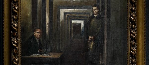 一名男子在意大利高喊“恶棍” 扑向博物馆中收藏的希特勒画像 一名男子在意大利高喊“恶棍” 扑向博物馆中收藏的希特勒画像 - 俄罗斯卫星通讯社