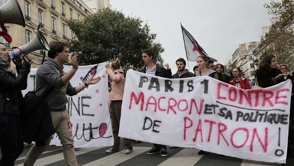 在巴黎法國工會示威抗議活動 - 俄羅斯衛星通訊社