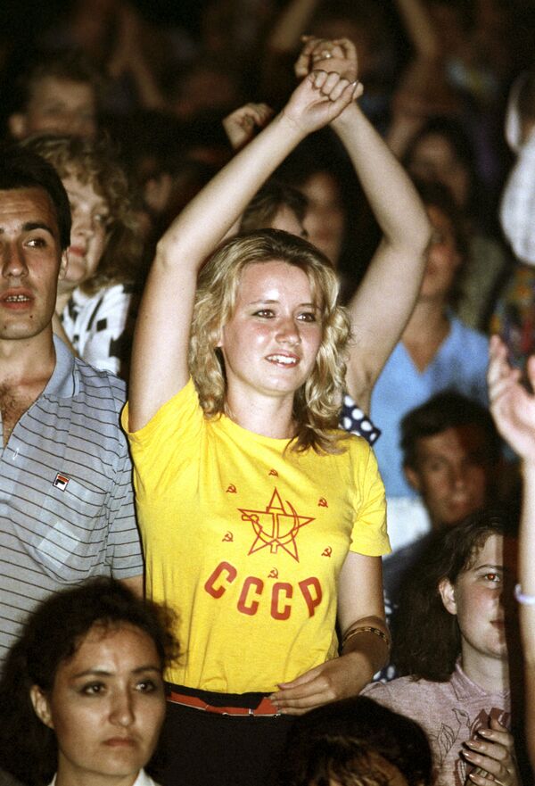 摇滚音乐比赛的场面，1988年 - 俄罗斯卫星通讯社