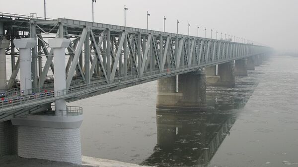 首列货运列车经跨阿穆尔河铁路大桥从中国抵达俄罗斯 - 俄罗斯卫星通讯社