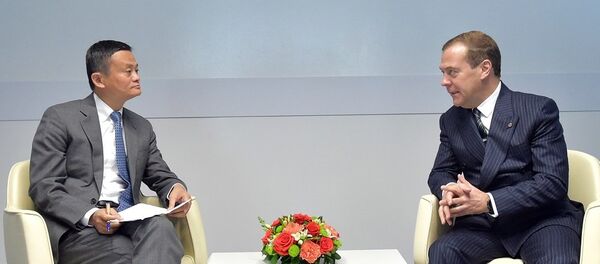 梅德韦杰夫与马云探讨阿里巴巴在俄市场发展前景 梅德韦杰夫与马云探讨阿里巴巴在俄市场发展前景 - 俄罗斯卫星通讯社