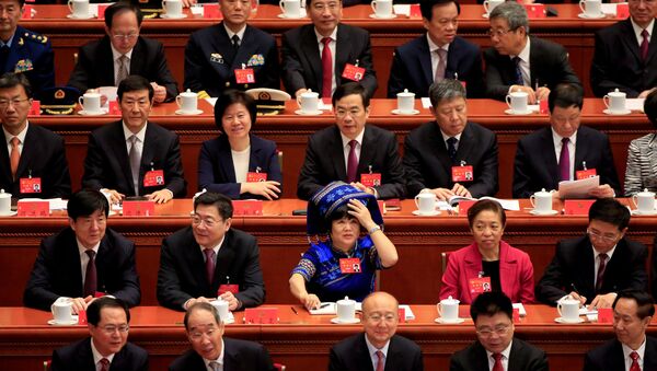 Делегаты на открытии 19 съезда Коммунистической партии Китая в Пекине - 俄羅斯衛星通訊社