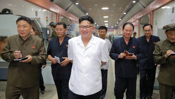 North Korean leader Kim Jong-Un inspects the January 18 General Machine Plant - 俄罗斯卫星通讯社