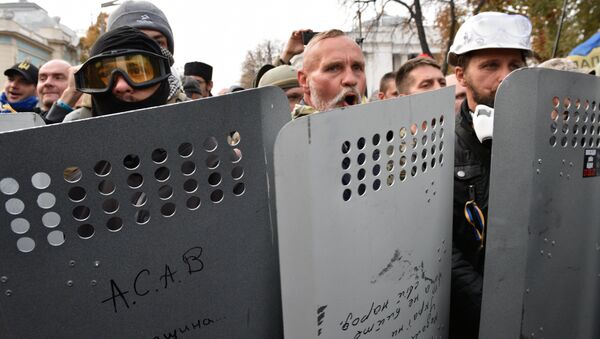 基辅最高拉达抗议者向波罗申科总统提出新要求 - 俄罗斯卫星通讯社