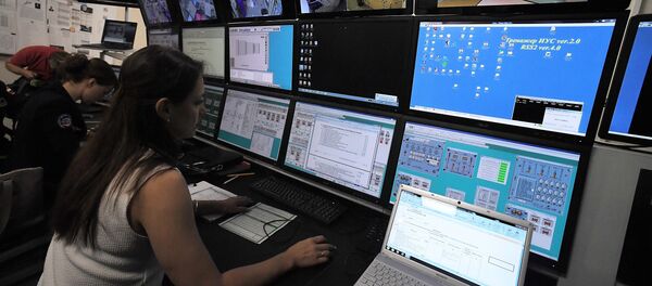 После экзаменационных тренировок на тренажере Телеоператор в Центре подготовки космонавтов имени Ю.А. Гагарина После экзаменационных тренировок на тренажере Телеоператор в Центре подготовки космонавтов имени Ю.А. Гагарина - 俄罗斯卫星通讯社