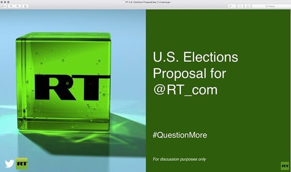 卡尔诺维奇-瓦卢阿表示:“推特以高额报价建议我们在美国大选期间进行推广,但RT最终拒绝了。” 卡尔诺维奇-瓦卢阿表示:“推特以高额报价建议我们在美国大选期间进行推广,但RT最终拒绝了。” - 俄罗斯卫星通讯社
