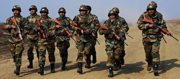 俄印军人在“因陀罗-2019”演习期间向观众展示各型武器 - 俄罗斯卫星通讯社