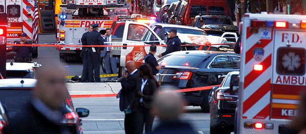Место наезда грузовика на толпу в Нью-Йорке - 俄罗斯卫星通讯社