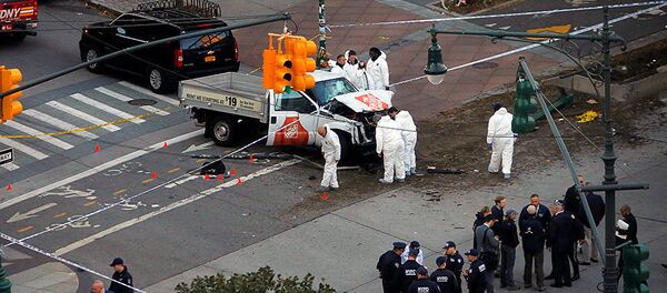 Место наезда грузовика на толпу в Нью-Йорке - 俄罗斯卫星通讯社