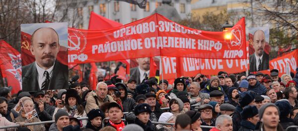 俄羅斯共產黨及其支持者在集會上要求將11月7日設為國家法定節日 - 俄羅斯衛星通訊社