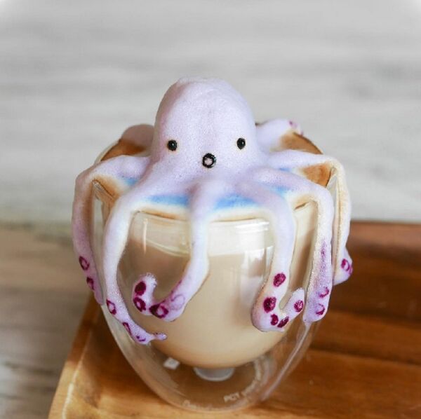 咖啡杯上的艺术 - 俄罗斯卫星通讯社