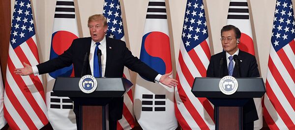 特朗普与文在寅 特朗普与文在寅 - 俄罗斯卫星通讯社