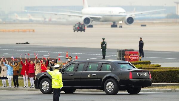 特朗普訪華期間座駕掛上中國車牌 - 俄羅斯衛星通訊社