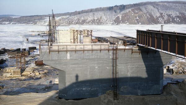 Строительство моста через Амур - 俄罗斯卫星通讯社