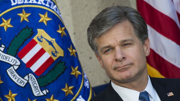 FBI Director Christopher Wray attends his installation ceremony as director at FBI Headquarters in Washington - 俄羅斯衛星通訊社
