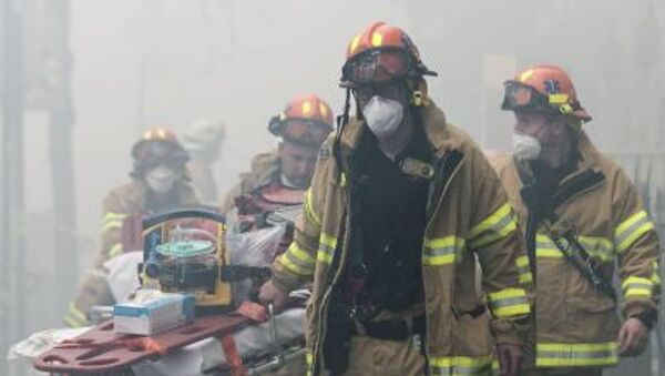 Пожарные на месте взрыва газа в жилом доме Нью-Йорка - 俄罗斯卫星通讯社