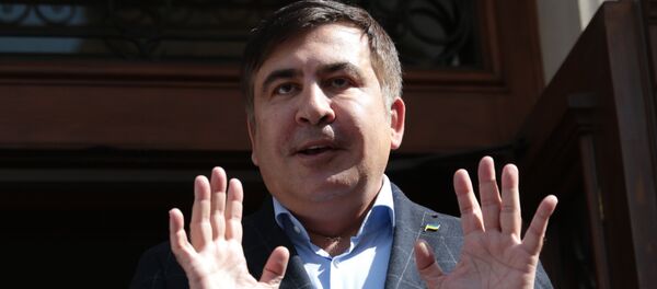 Бывший президент Грузии, экс-губернатор Одесской области Михаил Саакашвили во время пресс-конференции во Львове - 俄羅斯衛星通訊社