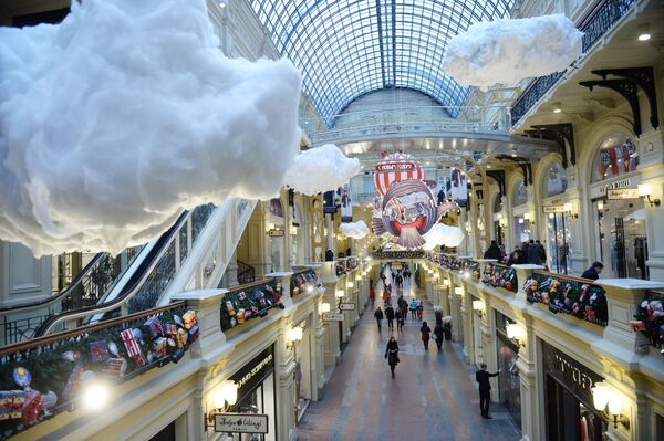 莫斯科古姆百货商场的节日装饰 - 俄罗斯卫星通讯社