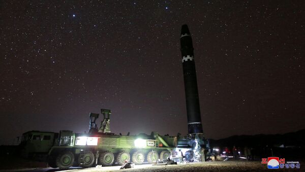 Запуск баллистической ракеты Hwasong-15 в КНДР - 俄羅斯衛星通訊社