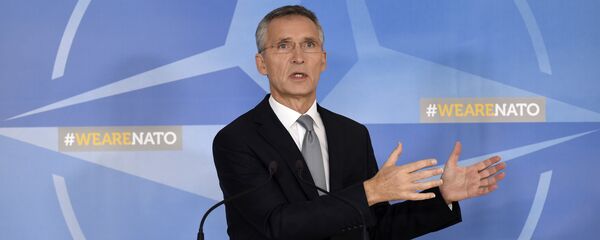 NATO Secretary General Jens Stoltenberg delivers a speech during a NATO Defence Council meeting NATO Secretary General Jens Stoltenberg delivers a speech during a NATO Defence Council meeting - 俄罗斯卫星通讯社