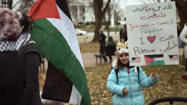 巴勒斯坦人民抗议美国承认耶路撒冷为以色列首都的决定 - 俄罗斯卫星通讯社