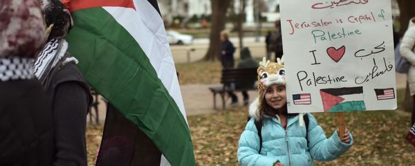 巴勒斯坦人民抗議美國承認耶路撒冷為以色列首都的決定 - 俄羅斯衛星通訊社