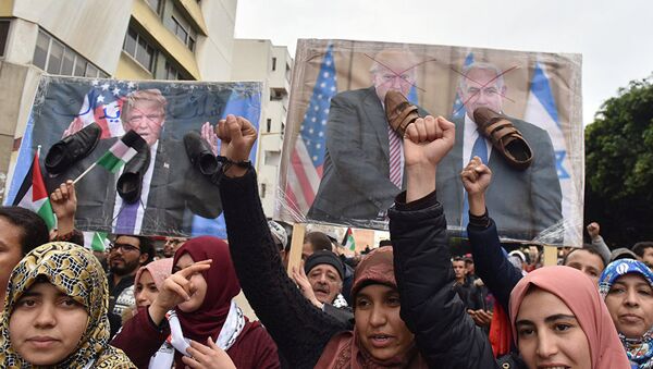 摩洛哥數萬人示威遊行反對特朗普有關耶路撒冷的決定 - 俄羅斯衛星通訊社