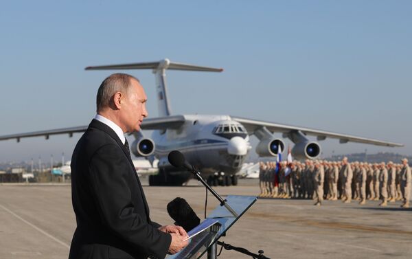 俄罗斯总统普京访问俄驻叙空军基地 - 俄罗斯卫星通讯社