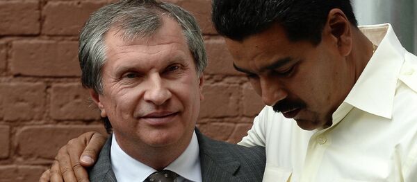 委内瑞拉总统与俄石油总裁/资料图片/ - 俄罗斯卫星通讯社