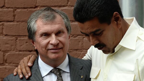 委内瑞拉总统与俄石油总裁/资料图片/ - 俄罗斯卫星通讯社
