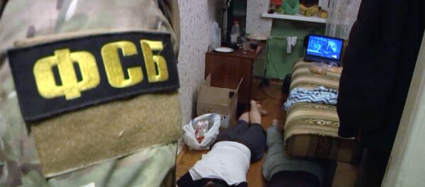Задержанные по подозрению в подготовке терактов. Стоп-кадр с видео, предоставленного ФСБ РФ - 俄罗斯卫星通讯社