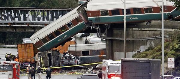 媒体：美国出轨列车超出允许速度近2倍 - 俄罗斯卫星通讯社