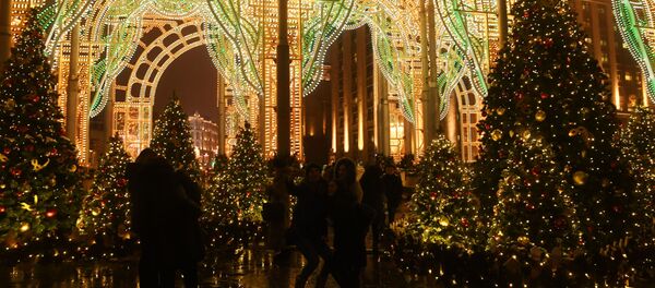 Новогодняя иллюминация в Москве Новогодняя иллюминация в Москве - 俄罗斯卫星通讯社