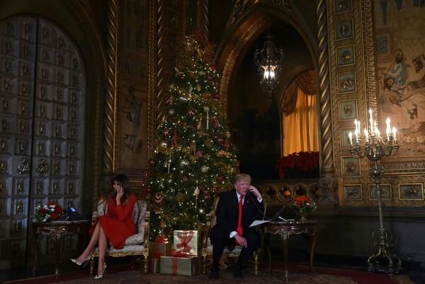 美国总统特朗普与妻子梅拉尼娅过圣诞 - 俄罗斯卫星通讯社