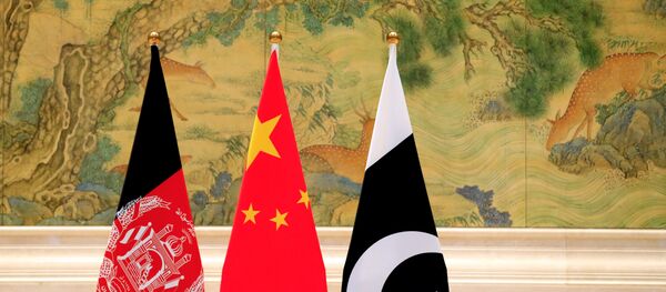 Afghan, Chinese and Pakistani flags - 俄罗斯卫星通讯社