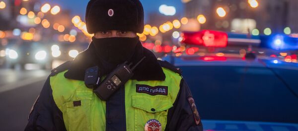 Сотрудник дорожно-патрульной службы ГИБДД - 俄羅斯衛星通訊社