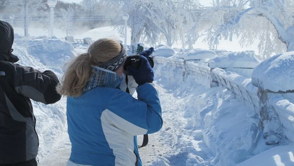 游客云集，欣赏“冰冻的”尼亚加拉瀑布 - 俄罗斯卫星通讯社