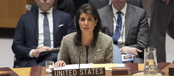 Постоянный представитель США при ООН Никки Хейли Постоянный представитель США при ООН Никки Хейли - 俄羅斯衛星通訊社
