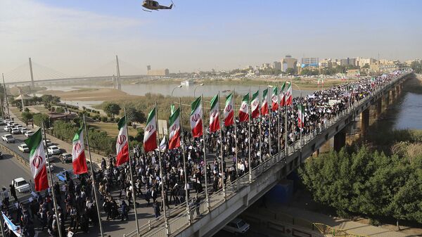 Демонстрация в поддержку правительства Ирана - 俄羅斯衛星通訊社