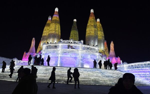 中国哈尔滨国际组合冰冰雕比赛 - 俄罗斯卫星通讯社