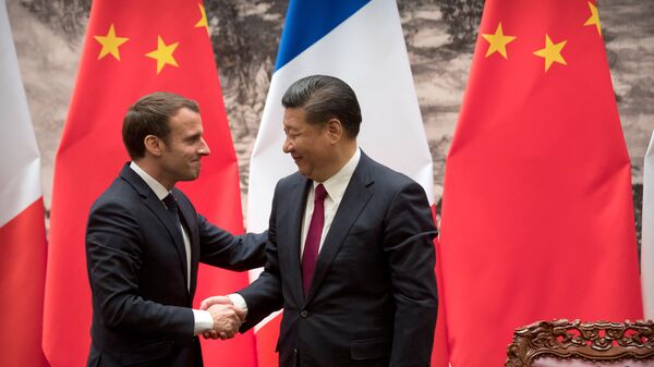 法國總統馬克龍1月9日與中國國家主席習近平會談 - 俄羅斯衛星通訊社