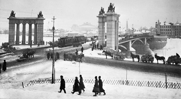 莫斯科博罗金诺大桥，1925年。 - 俄罗斯卫星通讯社