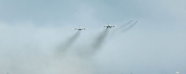 Самолеты ВКС России вылетают с авиабазы Хмеймим в Сирии в пункт постоянной дислокации на территории России - 俄羅斯衛星通訊社